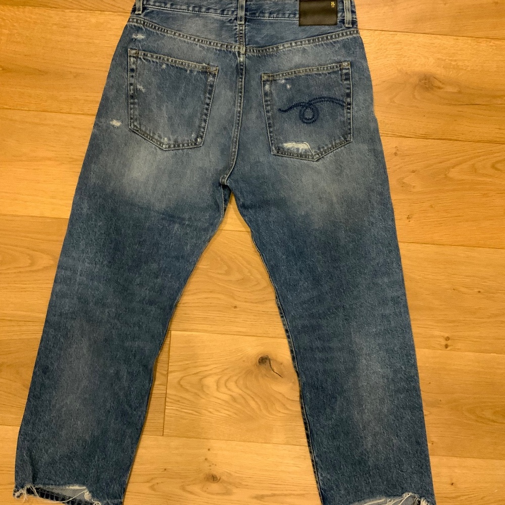 R13 Distressed Boyfriend Jeans – Sizes 27 & 28 - Picture 6 of 8